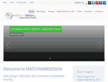 Tablet Screenshot of matchwebdesign.com